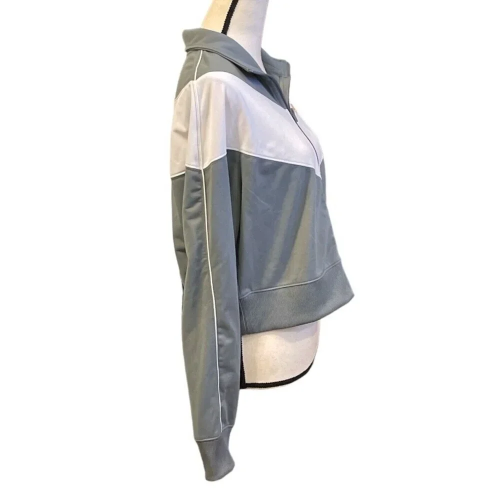 Nike Womens Sportwear Heritage Track Jacket Size L Cool Gray